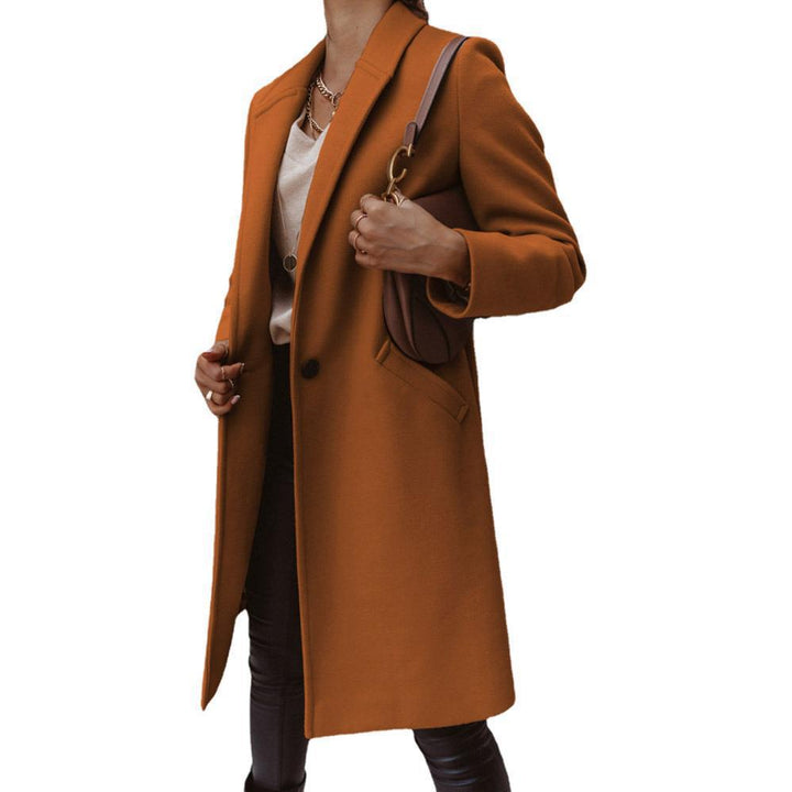 Damen Wollmantel mit elegantem Revers und zeitlosem Schnitt Drune