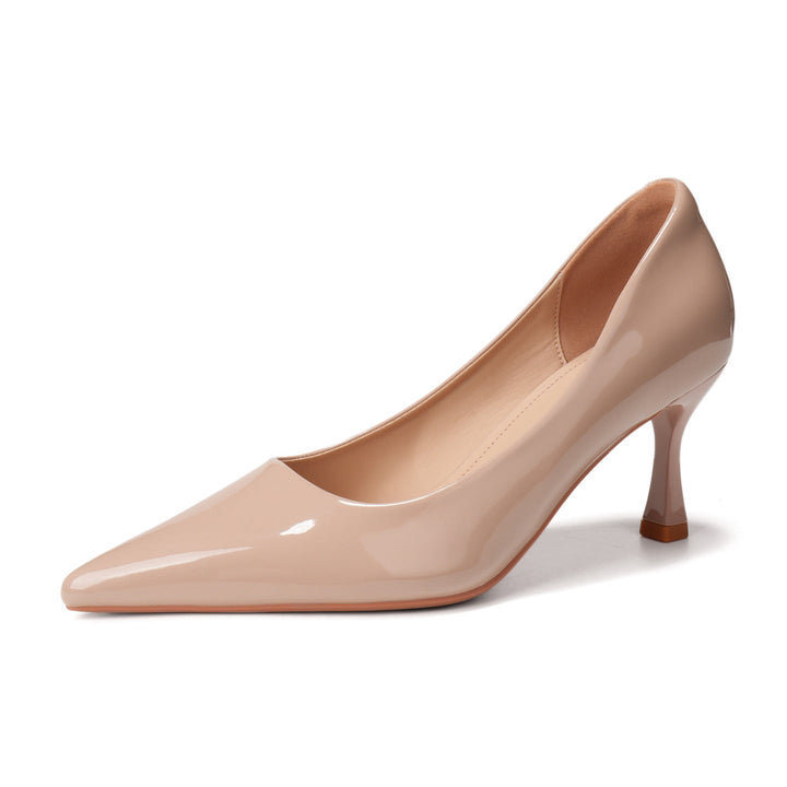 Damen Elegante Lack-Pumps mit komfortablem Blockabsatz Drune