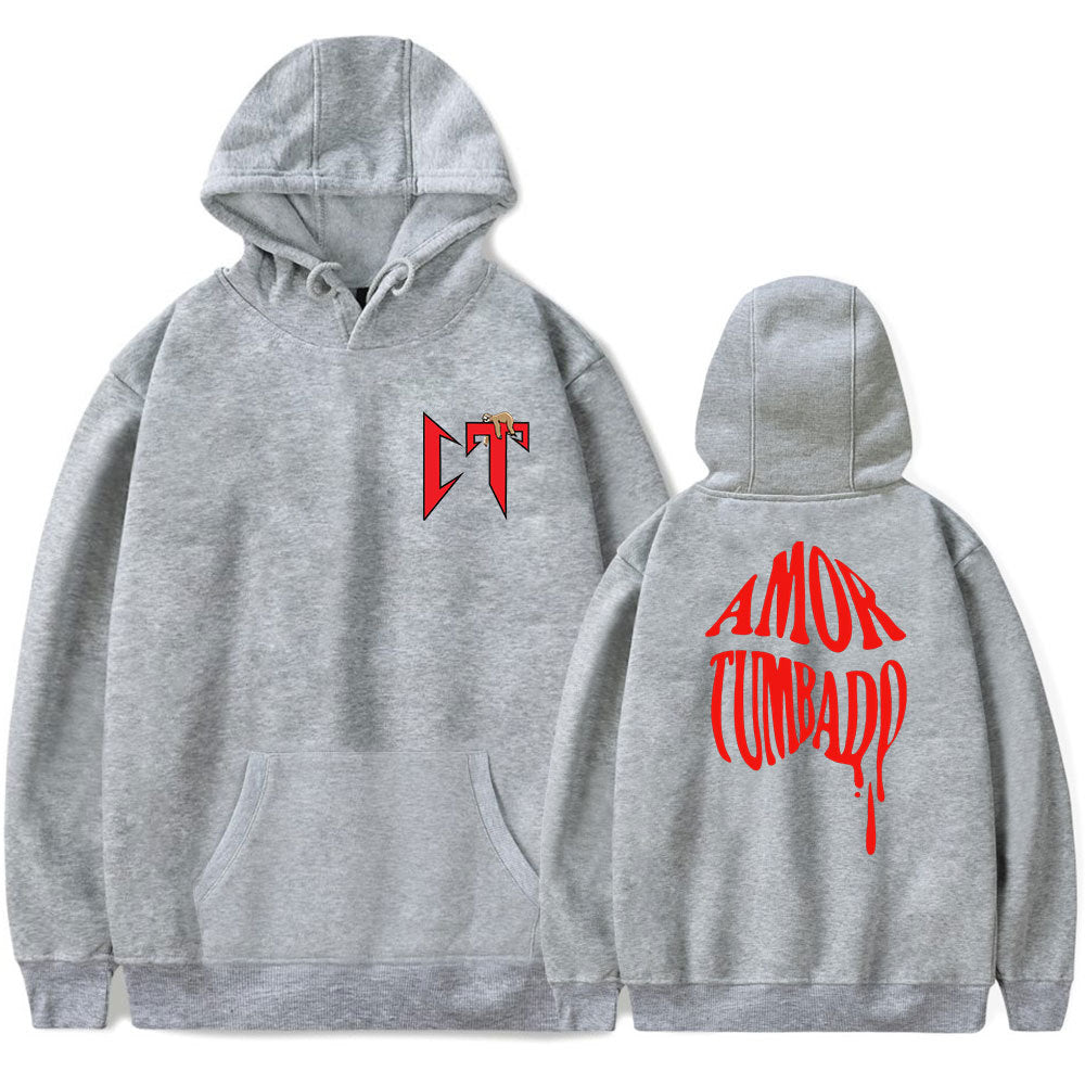 Damen Kapuzenpullover mit kreativem Schriftzug Drune