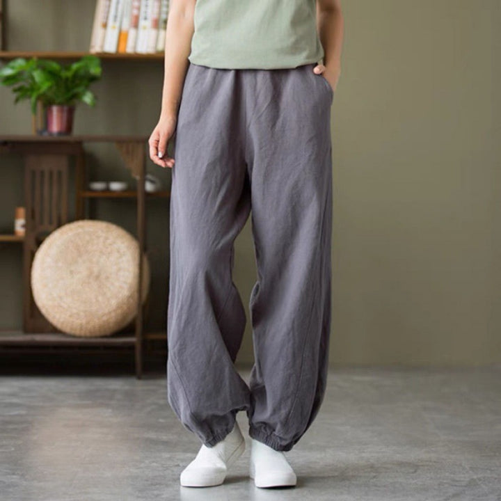 Damen Bequeme Luftpants mit elastischem Bund Drune