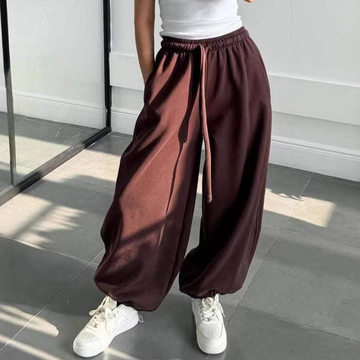 Damen Wohlfühlhose mit weitem Schnitt und elastischem Bund Drune