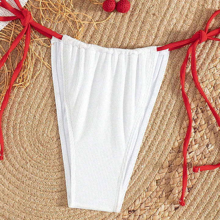 Damen Triangel-Bikini-Set mit fruchtigem Motiv und verstellbaren Bändern Drune