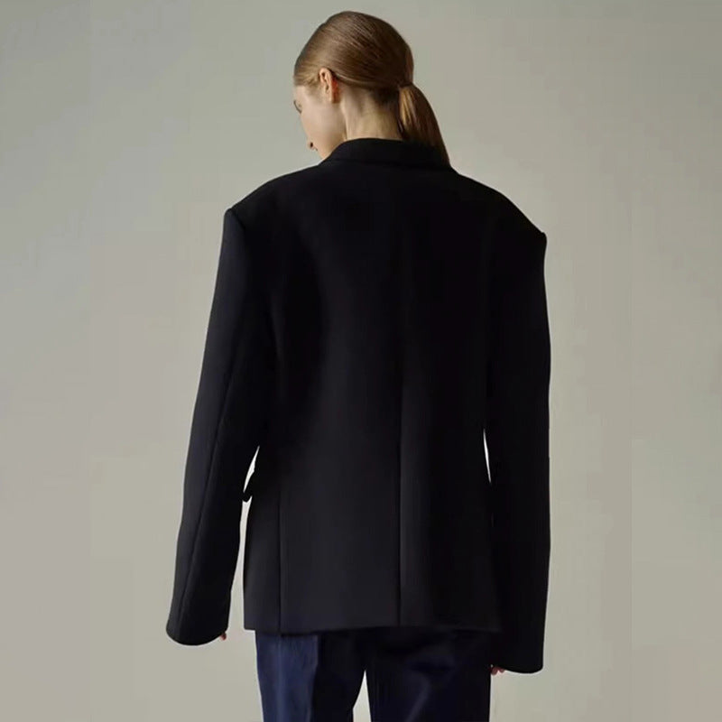 Damen eleganter Oversize-Blazer mit raffinierter Innenjacke Drune