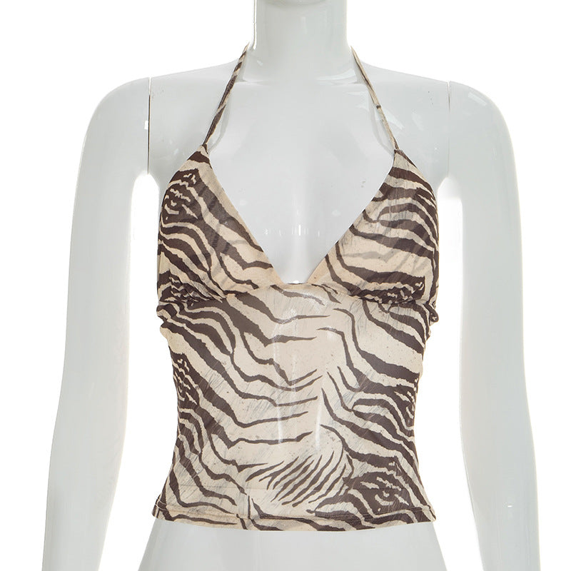 Damen tierisches print Top Drune