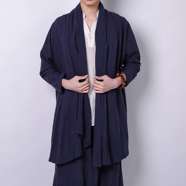 Herren Überwurfjacke mit asymmetrischem Schnitt und dekorativen Details Drune