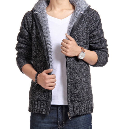 Herren kuschelige Strickjacke mit hochwertigem Innenfutter Drune