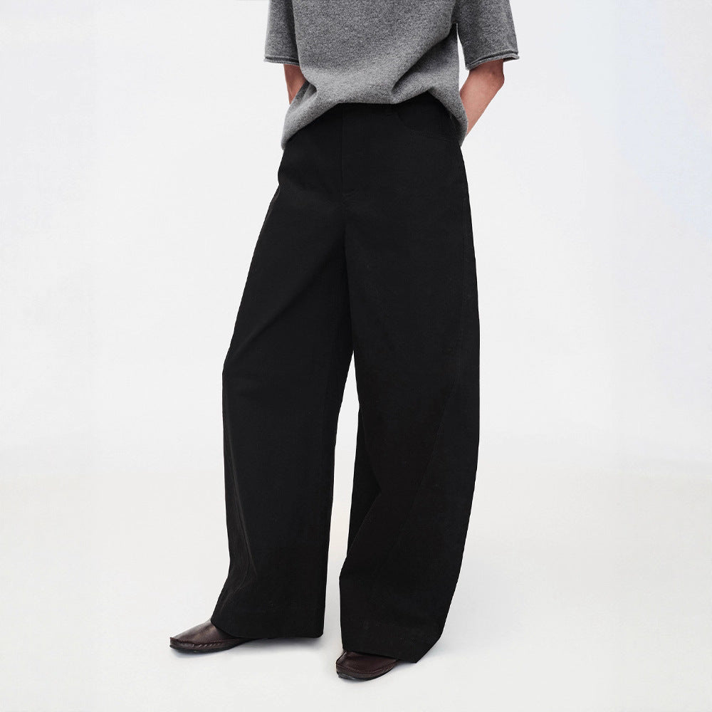 Damen Weit geschnittene High-Waist-Hose Drune