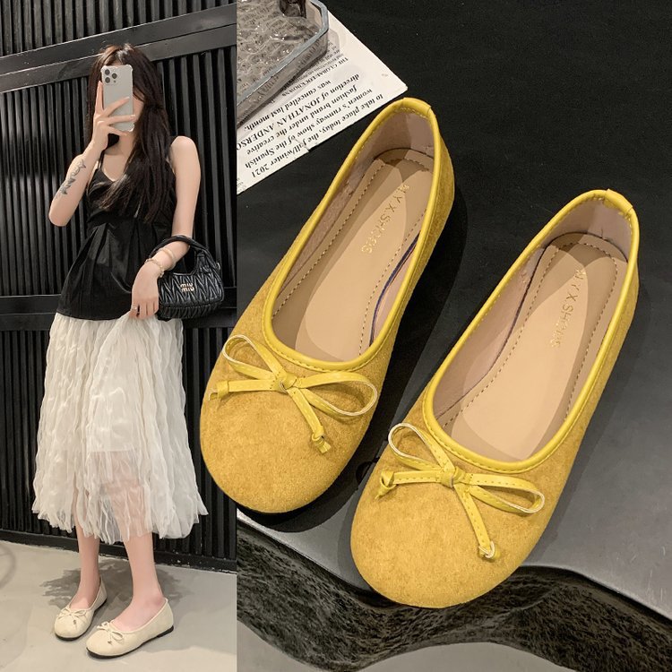 Damen Ballerinas mit feiner Schleifenapplikation Drune