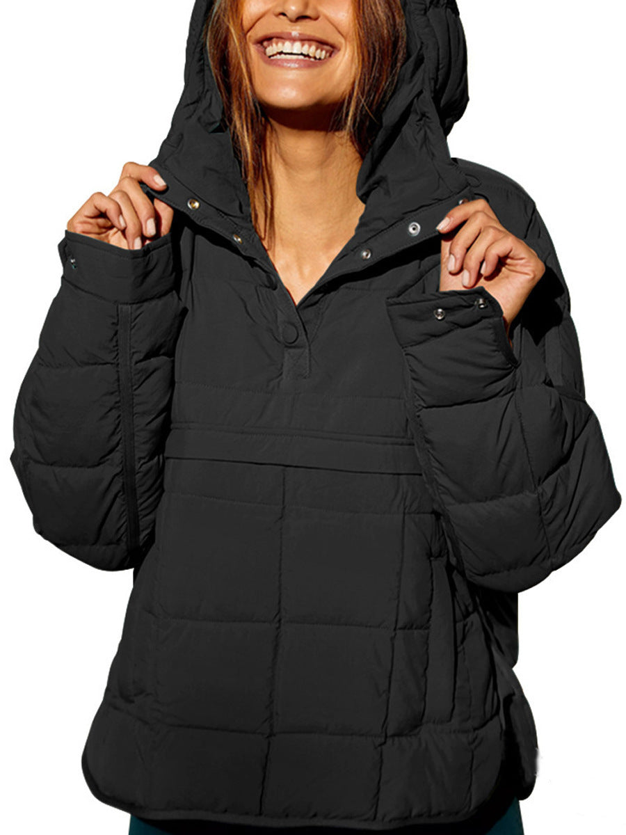 Damen Übergröße Steppjacke mit Kapuze Drune