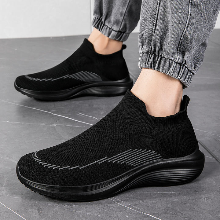 Herren nan sockenähnliche Strick-Sneaker mit nahtlosem Obermaterial und stoßdämpfender Sohle Drune