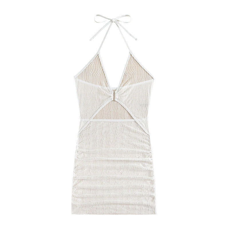 Damen Kleid mit aufregenden Cut-Outs und verspielten Rüschen Drune