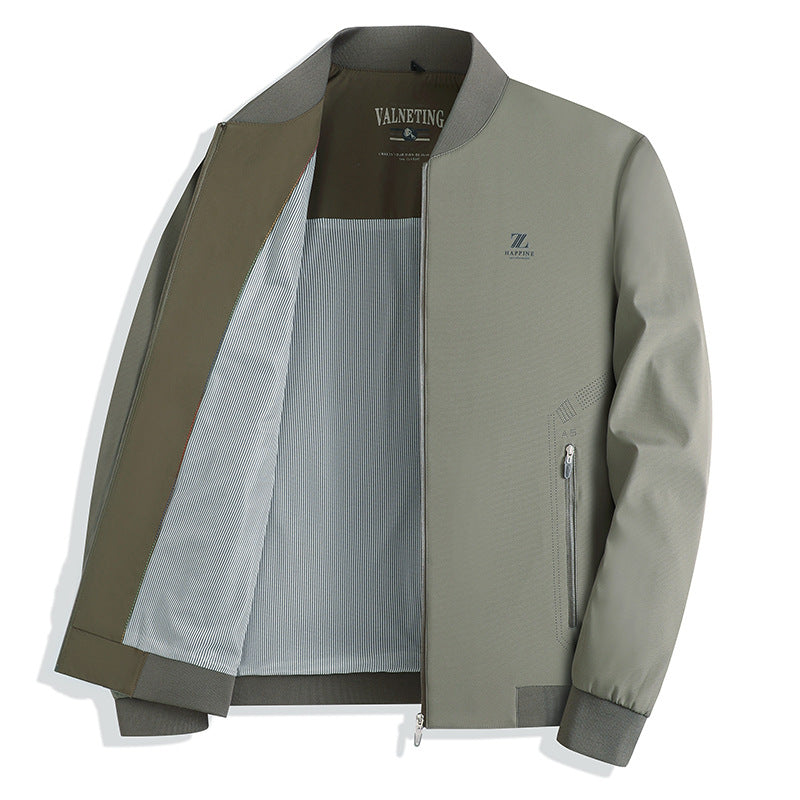Herren modische Übergangsjacke mit elegantem Stehkragen und atmungsaktiven Eigenschaften Drune
