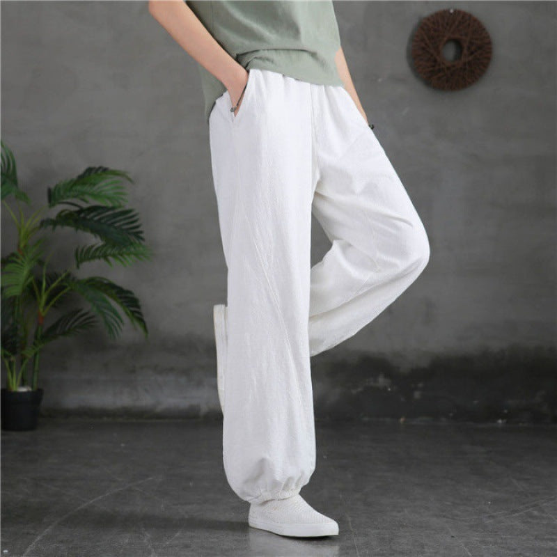 Damen Bequeme Luftpants mit elastischem Bund Drune