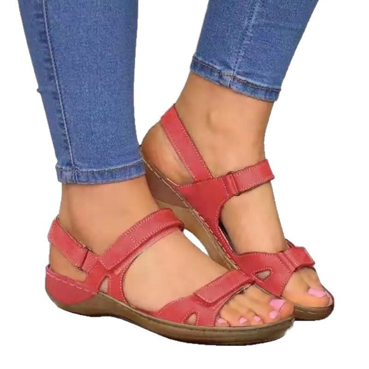Damen Komfortable Sandalen mit verstellbaren Riemen und anatomischem Fußbett Drune