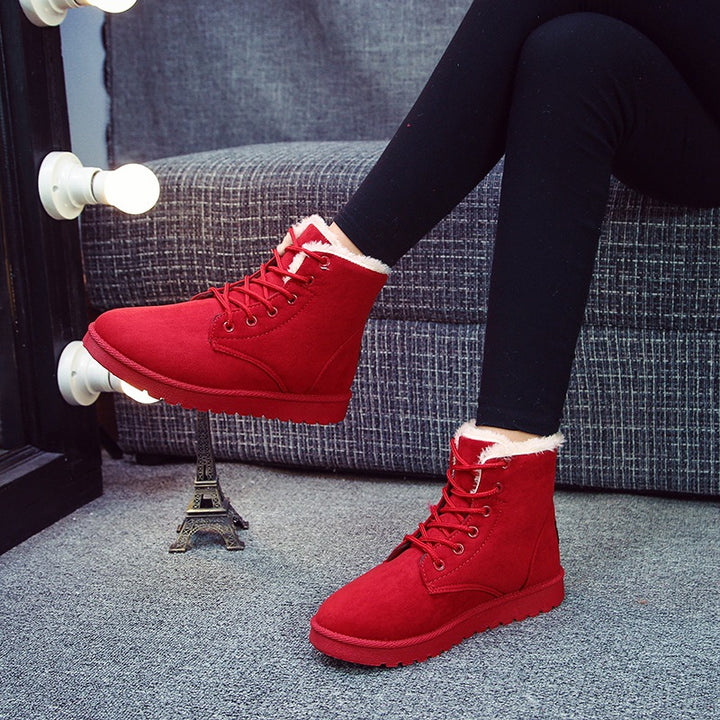 Damen gefütterte Winterboots mit strapazierfähigem Obermaterial und rutschfester Sohle Drune