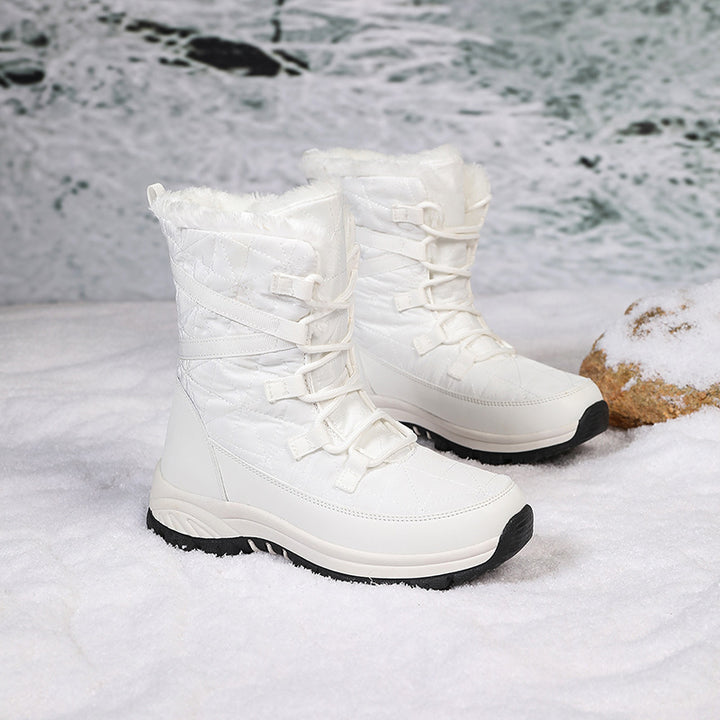 Damen Winterstiefel mit isoliertem Futter und rutschfester Sohle Drune