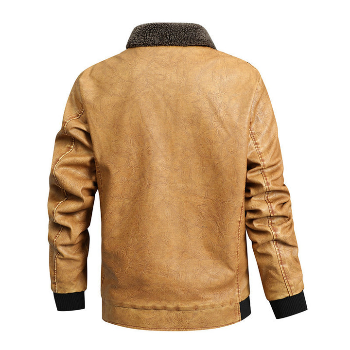 Herren lässige Vintage Lederjacke mit weichem Innenfutter Drune