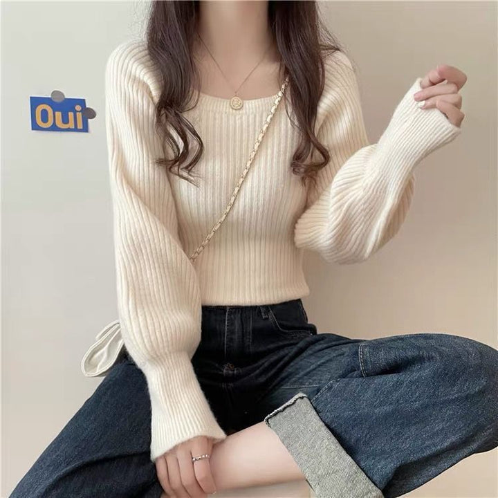 Damen Strickpullover mit weit geschnittenen Ärmeln Drune