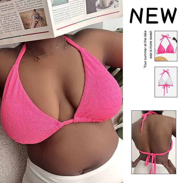 Damen Triangel-Bikini-Oberteil aus strukturiertem Stoff Drune