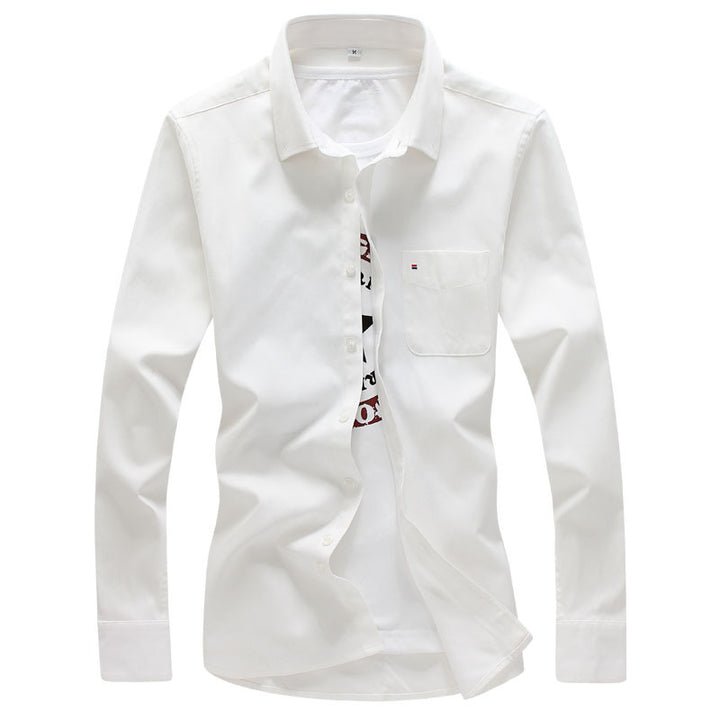 Herren nan lässiges Oxford-Hemd mit Brusttasche, Langarm und modernem Regular-Fit Drune