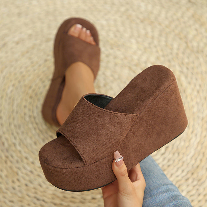Damen Wedge-Pantoletten mit modischem Design und rutschfester Sohle Drune
