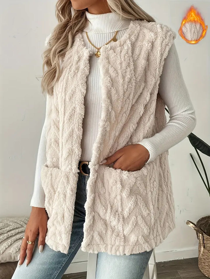 Damen Strickweste mit luxuriösem Obermaterial Drune