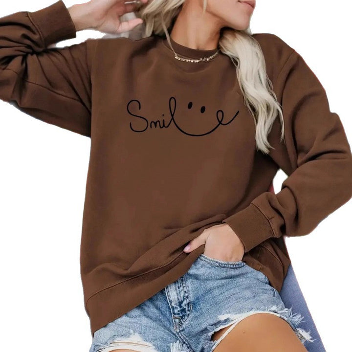 Damen Sweatshirt mit lässigem Schriftzug und komfortabler Passform Drune