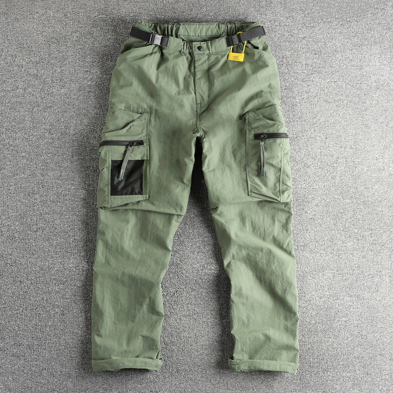 Herren Cargo-Hose mit multifunktionalen Taschen und verstellbarem Bund Drune