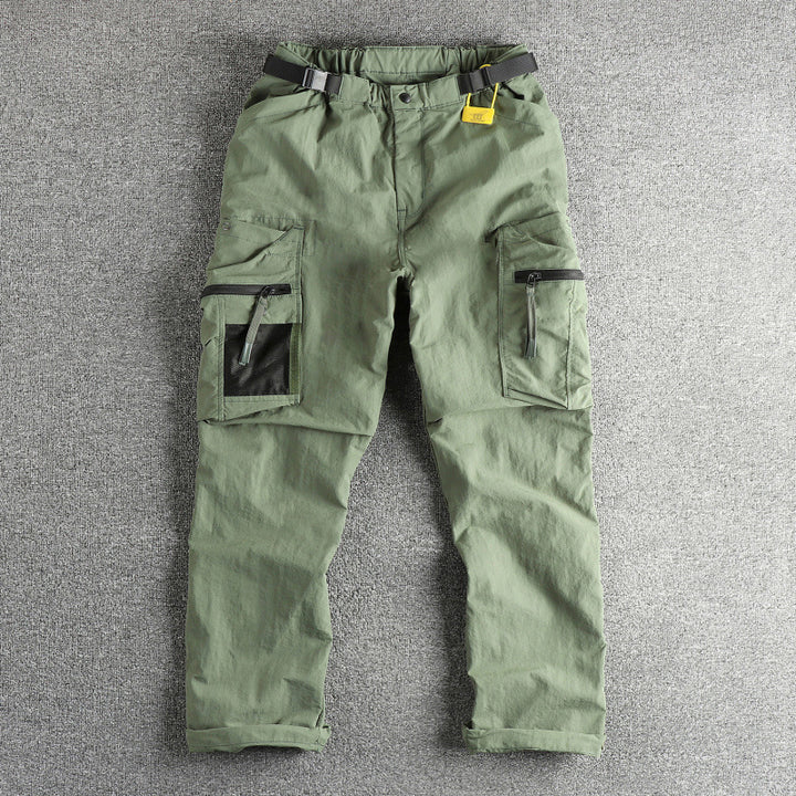 Herren Cargo-Hose mit multifunktionalen Taschen und verstellbarem Bund Drune
