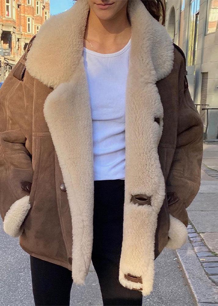Drune | Aviator-Lammfelljacke