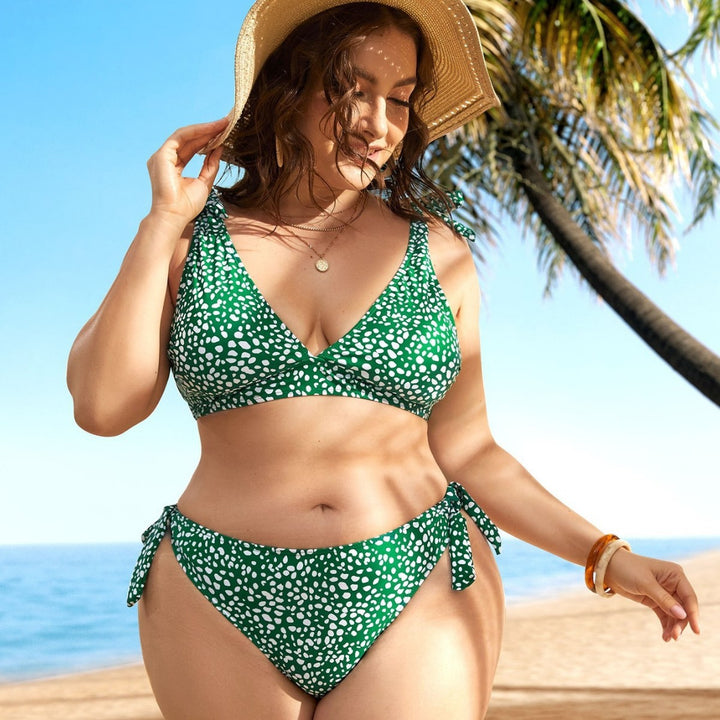 Damen Triangel-Bikini-Set mit verspieltem Knotendesign Drune
