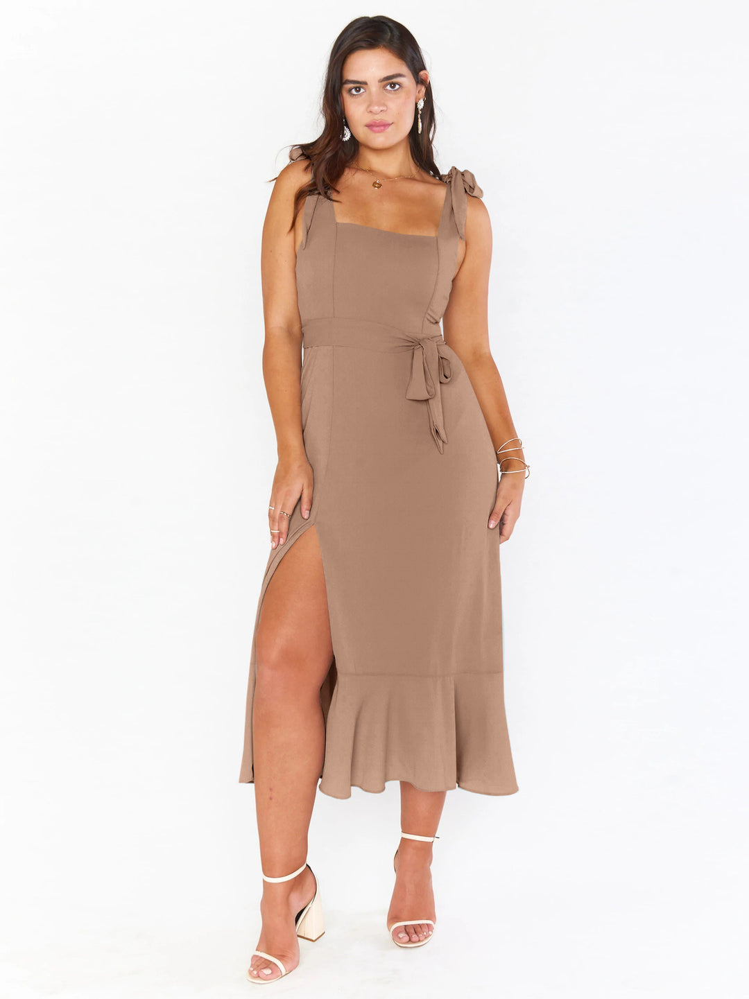 Damen Maxikleid mit elegantem Schnitt und seitlichem Schlitz Drune