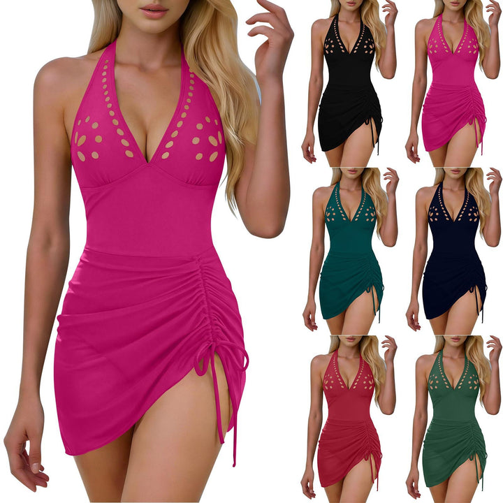 Damen Einteiler Badeanzug mit raffiniertem Cut-Out und verstellbarem Rückenträgersystem Drune