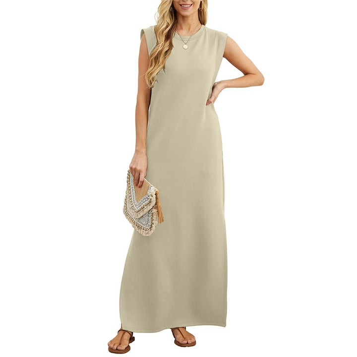 Damen Maxikleid mit lässigem Schnitt und minimalistischen Details Drune