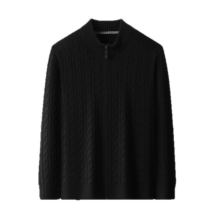 Herren Strickjacke mit modernem Zopfdesign Drune