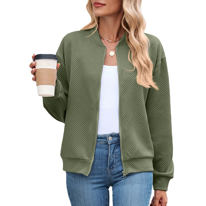 Damen lässige Strickjacke mit strukturiertem Muster und praktischen Taschen Drune