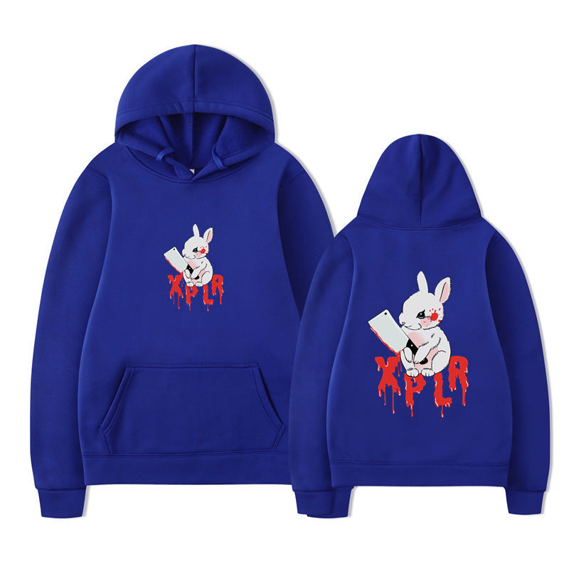 Damen Kapuzensweater mit auffälligem Cartoon-Motiv und bequemer Passform Drune