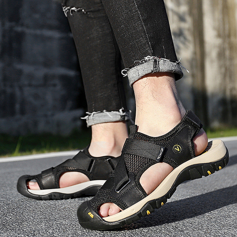 Herren Outdoor Sandalen mit rutschfester Sohle und verstellbarem Riemensystem Drune