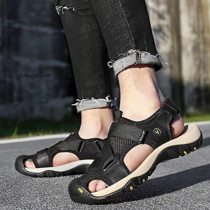Herren Outdoor Sandalen mit rutschfester Sohle und verstellbarem Riemensystem Drune