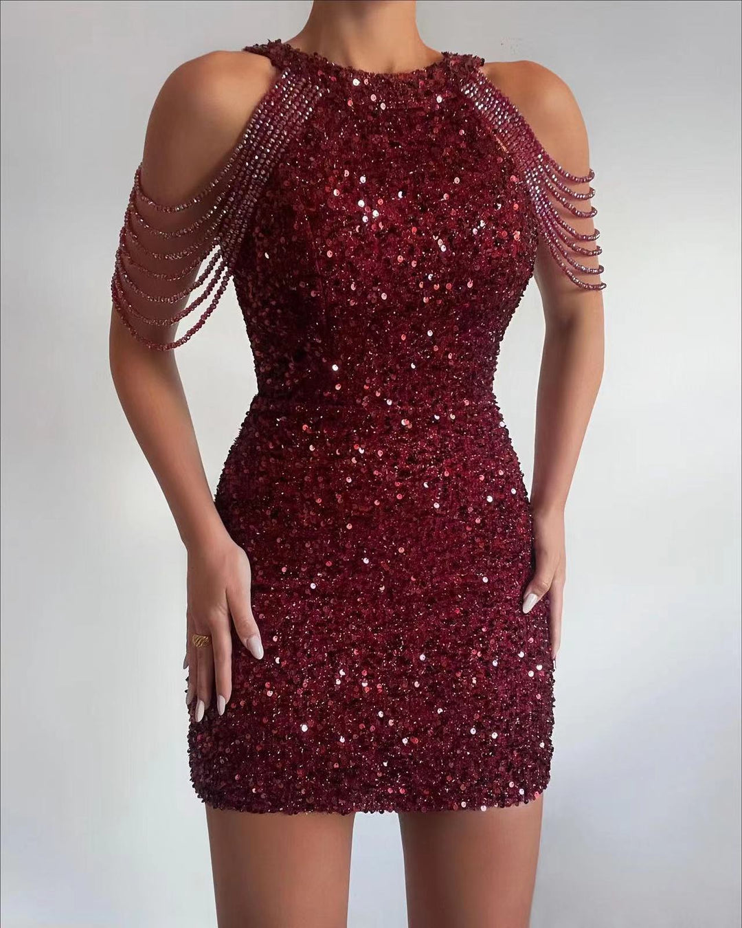 Damen Glitzerndes Abendkleid Drune