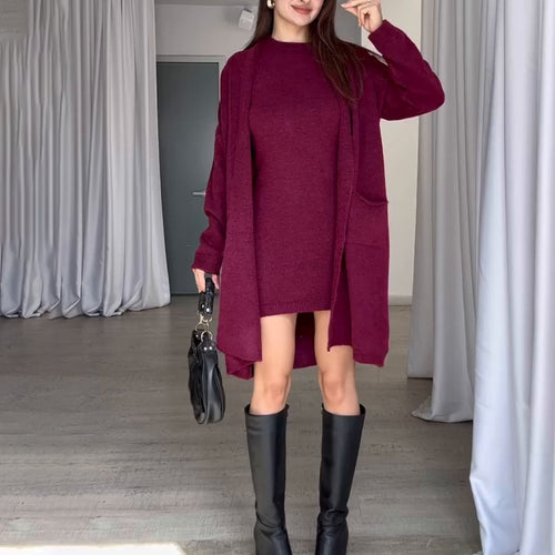 Damen Strickmantel mit modernem Oversized-Schnitt und praktischen Taschen Drune