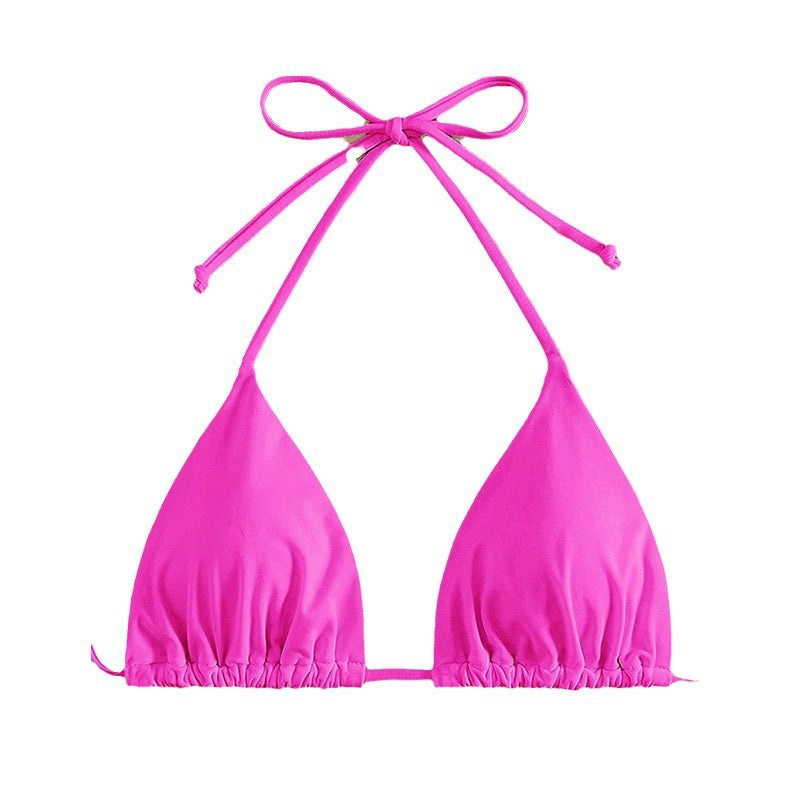 Damen Triangel-Bikini-Oberteil mit verstellbaren Trägern und raffinierten Bindebändern Drune