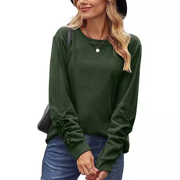 Damen lässiges Langarmshirt aus weichem Baumwollmix Drune