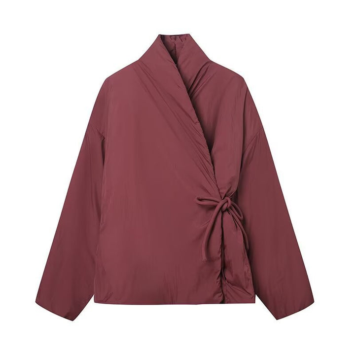 Damen lässige Wickeljacke mit eleganter Taillierung und hochwertiger Verarbeitung Drune