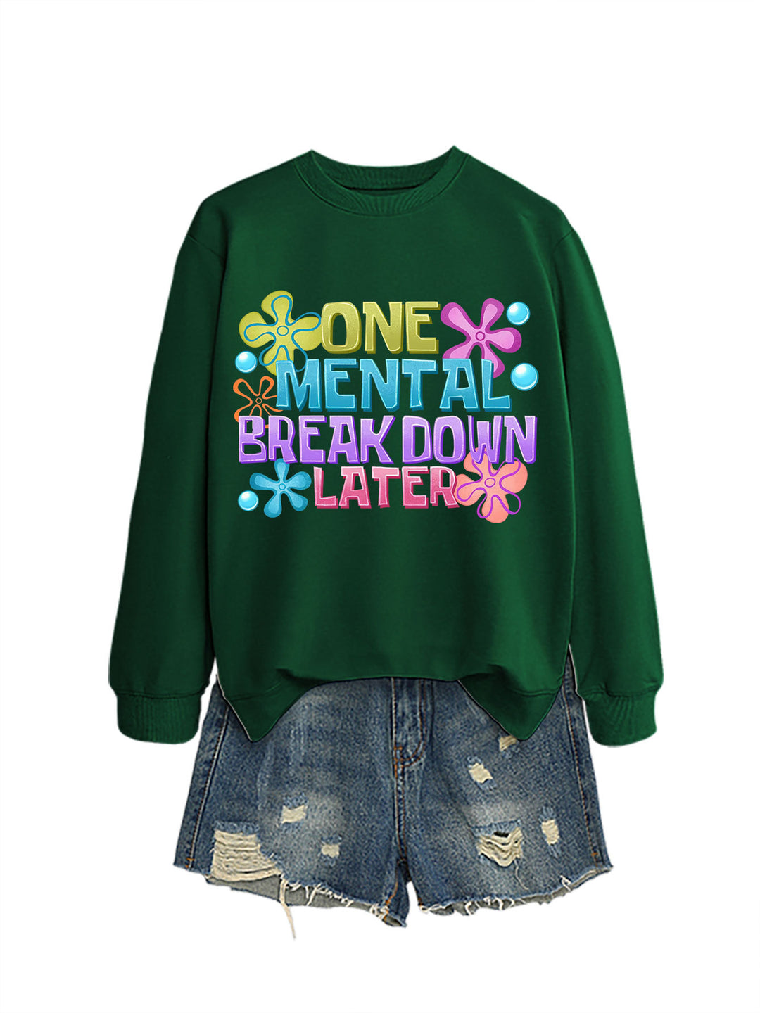 Damen Sweatshirt mit kreativem Aufdruck Drune