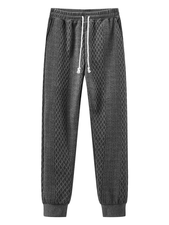 Herren Komfortable Strick-Jogginghose mit modernem Design und elastischem Bund Drune