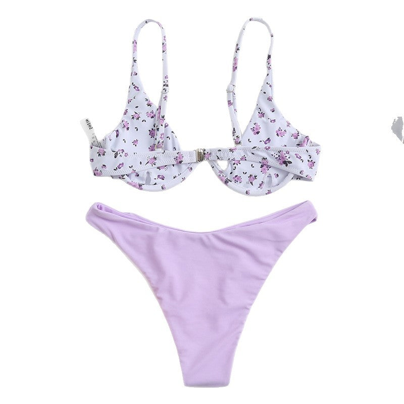 Damen Cup-Bikini-Set mit floralem Design Drune