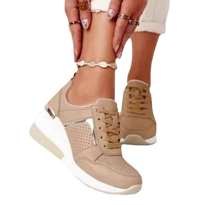 Damen modische Plateau-Sneaker mit atmungsaktiver Mesh-Oberfläche und komfortablem Fußbett Drune
