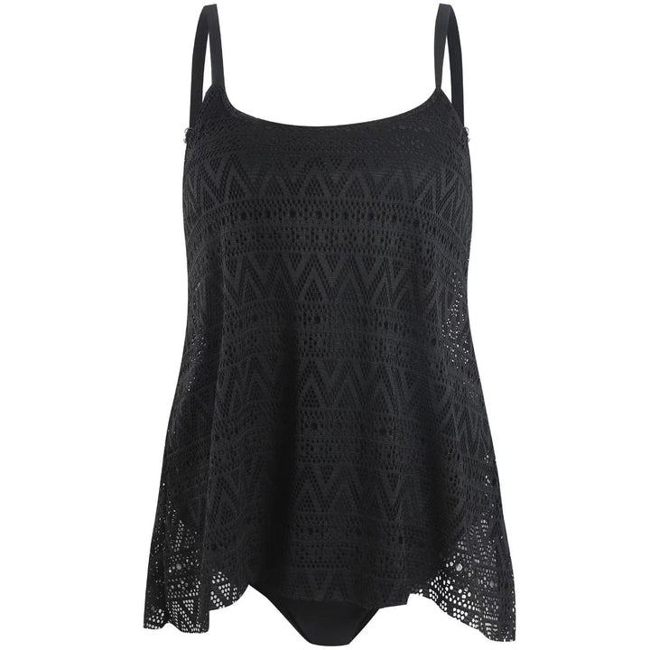 Damen elegantes Strandtop mit modischem Lochmuster Drune