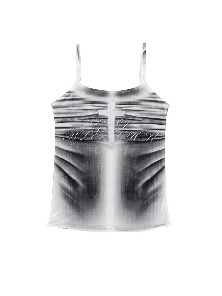 Damen lässiges Tanktop mit kreativem Grafikdesign Drune